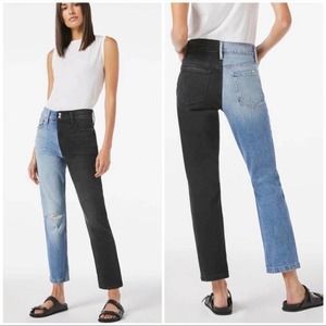 Frame Le Sylvie Black Indigo Mix Playtha Jeans Size 28
